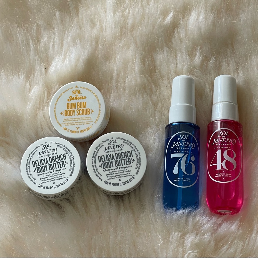 Sol De Janeiro 5 Piece Travel Size Mist & body butter Lot